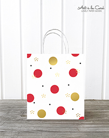 Geschenktüte Midi - Kreise, rot