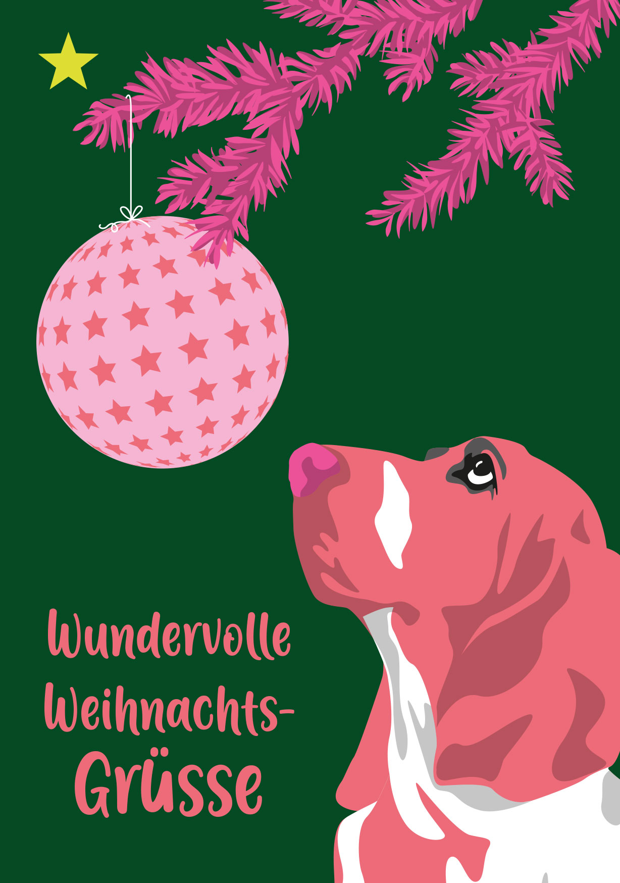 Postkarte - luminous - Wundervolle Weihnachtsgrüsse