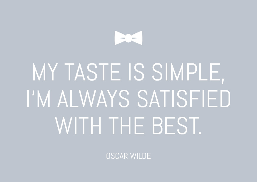 Postkarte - Wortsinn - My taste is simple