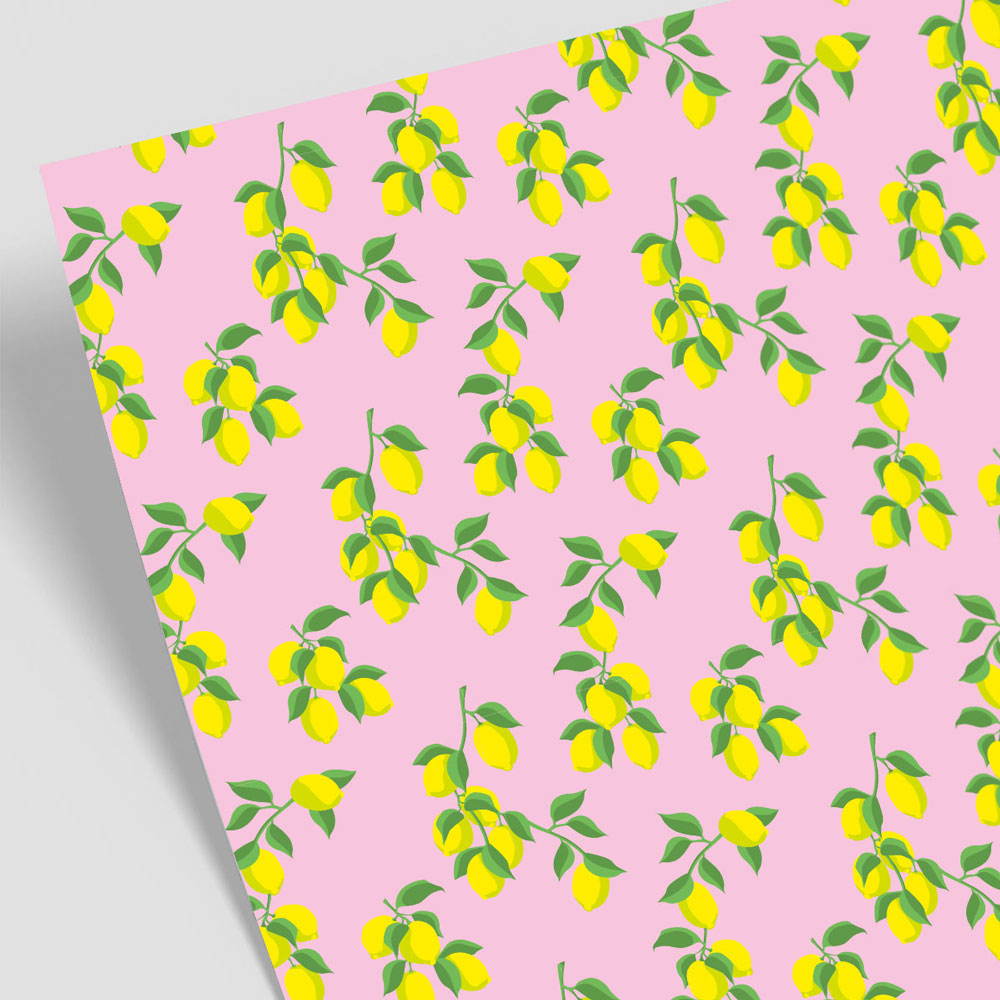 Geschenkpapier - Happiness- lemons