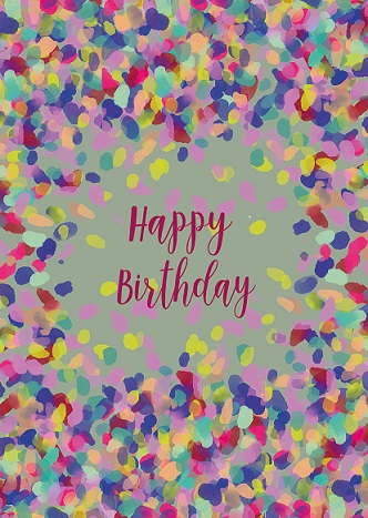 Postkarte - m-illu - Happy Konfetti