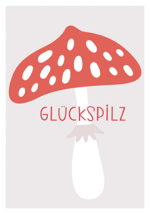 Postkarte - La Card - Glückspilz