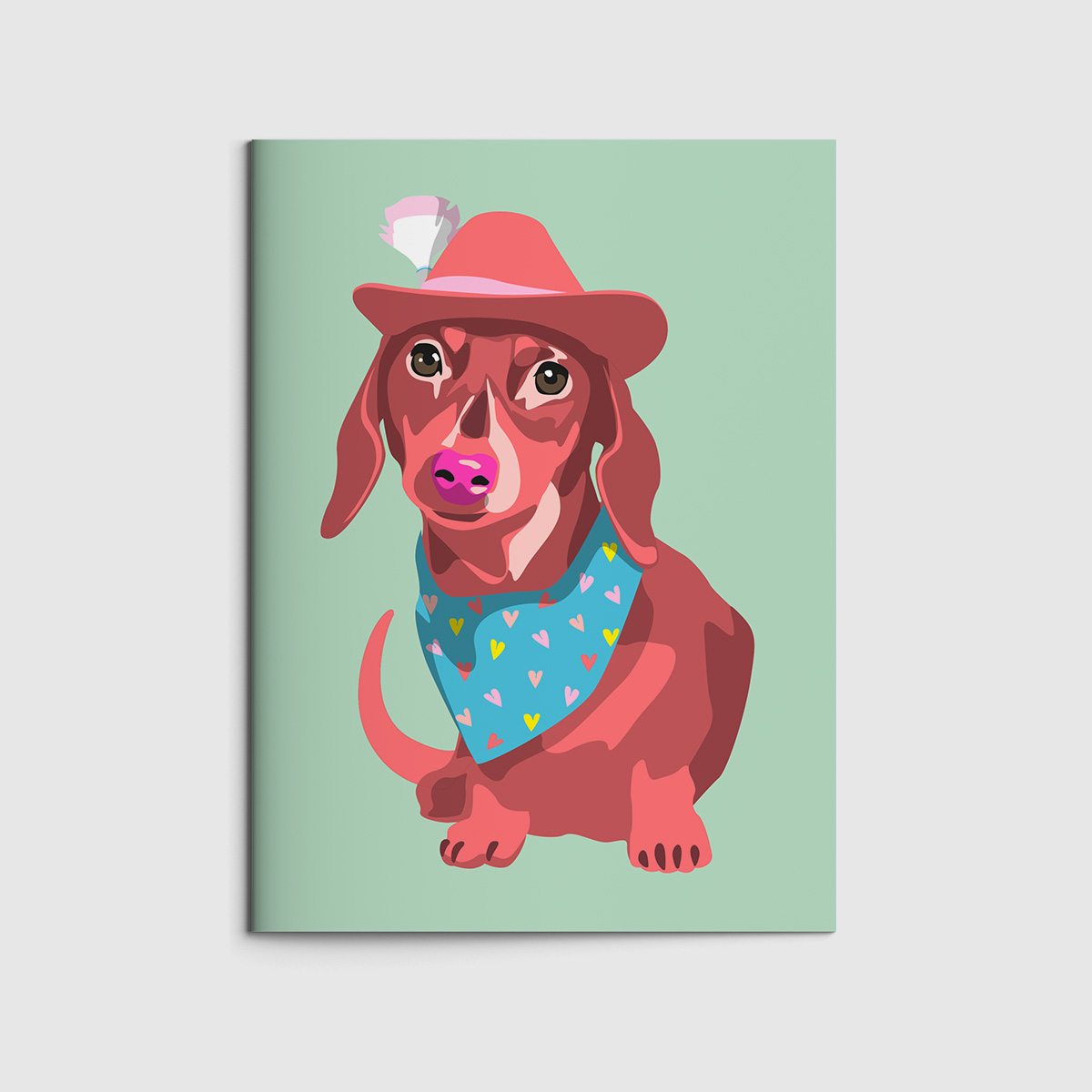 Notizheft A6 - neonstyle - Dachshund