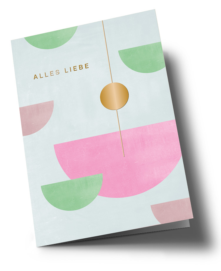 Klappkarte - Designfräulein - Alles Liebe