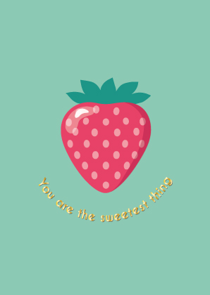 Postkarte - Toni Starck - Sweet strawberry