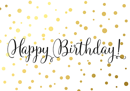 Klappkarte C6 - La Card - Konfetti, gold