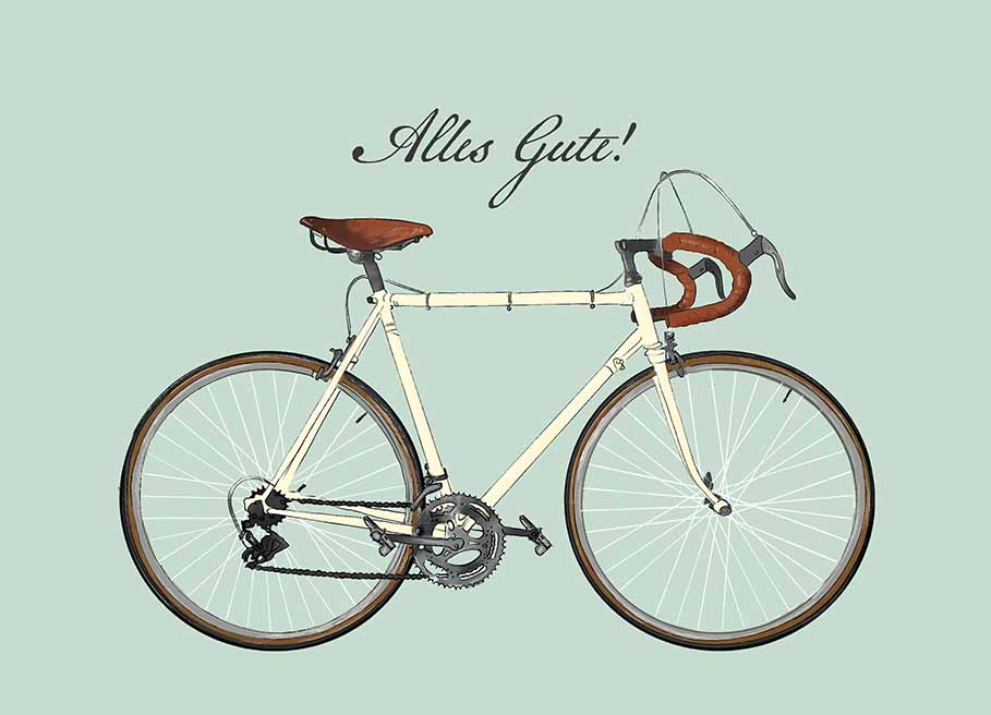 *PK - m-illu - Rennrad Alles Gute