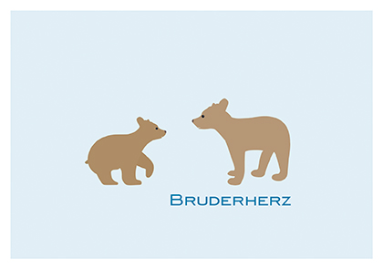 Postkarte - La Card - Bruderherz