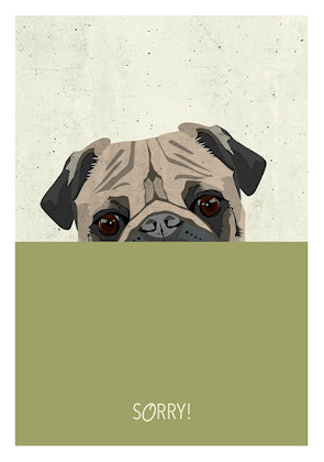 Postkarte - Daria Ivanova - Mops
