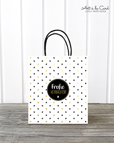 Geschenktüte Midi - Bäumchen, schwarz gold