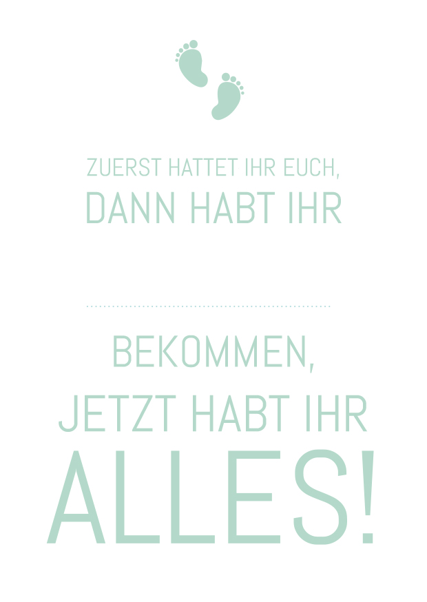Postkarte - Wortsinn - Zuerst hattet ihr euch, dann habt ihr ... bekommen,