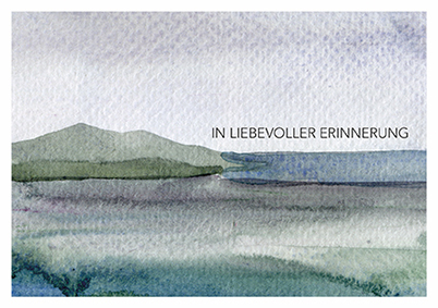 Klappkarte C6 - La Card - Erinnerung, Aquarell Klappkarte C6 - La Card - Erinnerung, Aquarell
