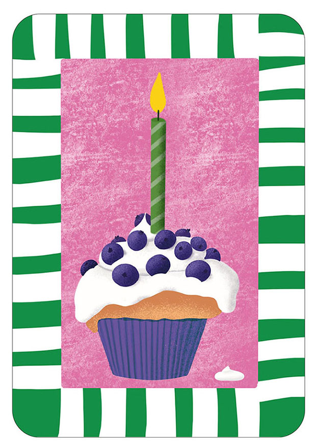Postkarte - Toni Starck - Lollipop - Blueberry Muffin
