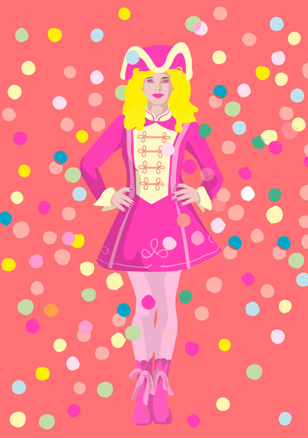 Postkarte - luminous - Funkenmariechen