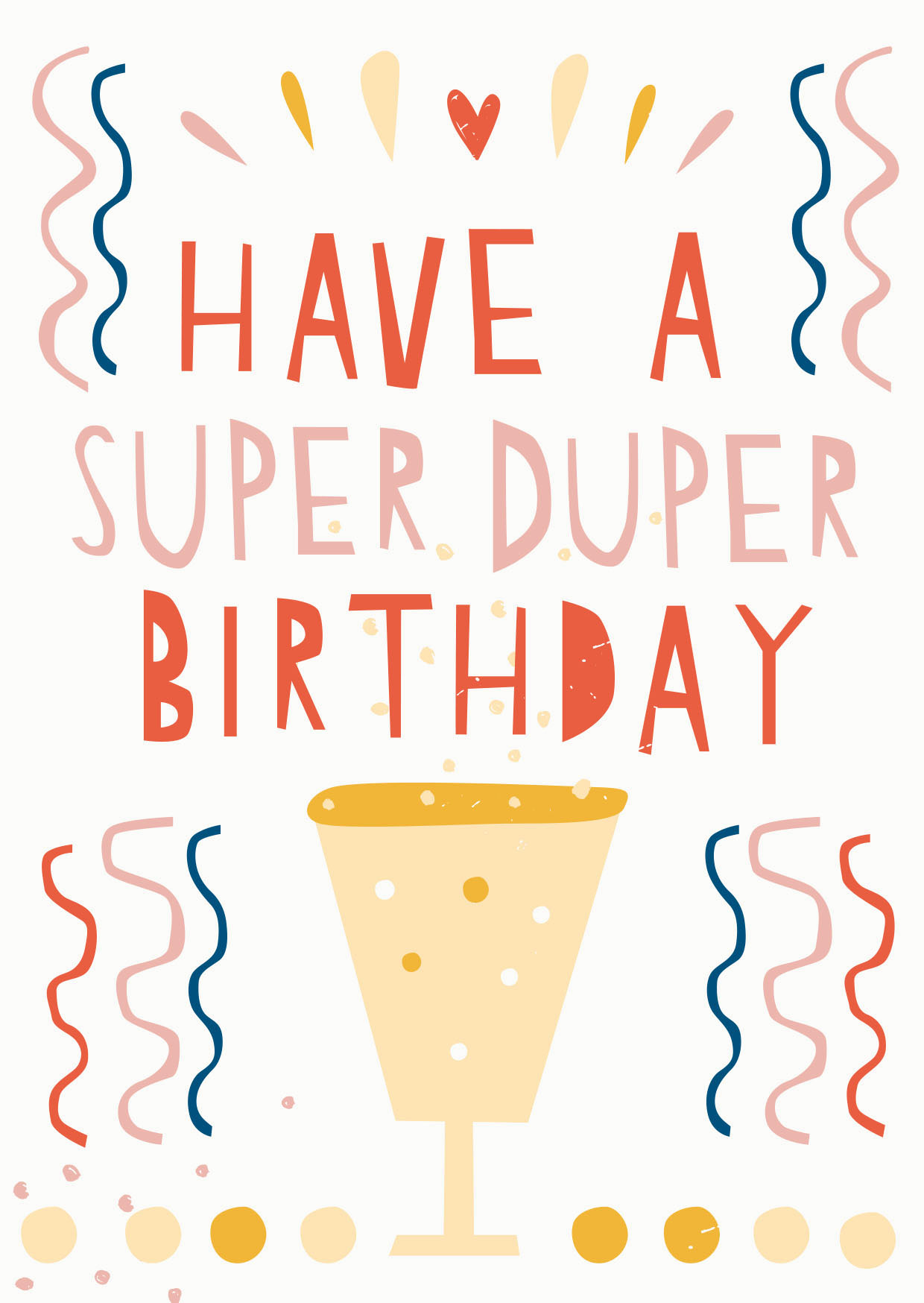 Postkarte - Designfräulein - Super Duper Birthday