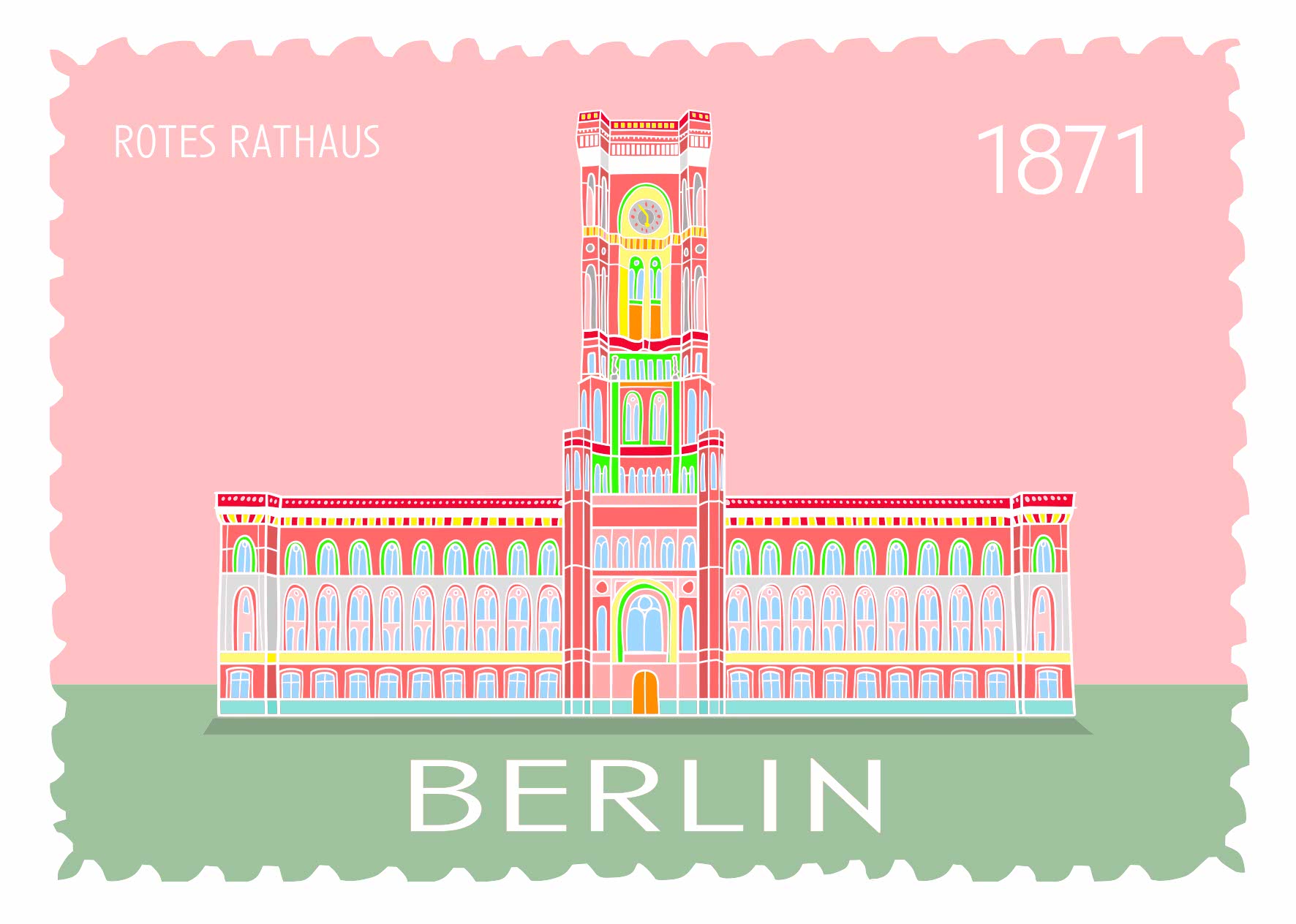 Postkarte - Limo & Mo - Rotes Rathaus