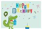 Klappkarte - La Card - Birthday Krokodil