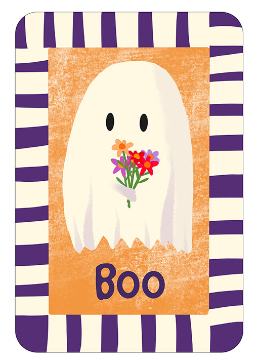 Postkarte - Toni Starck - Lollipop - Ghost Boo