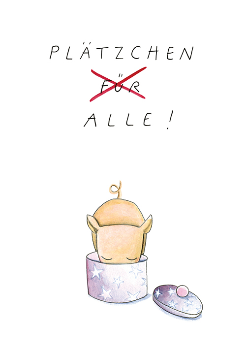 Postkarte - Tabea Güttner - Plätzchen alle