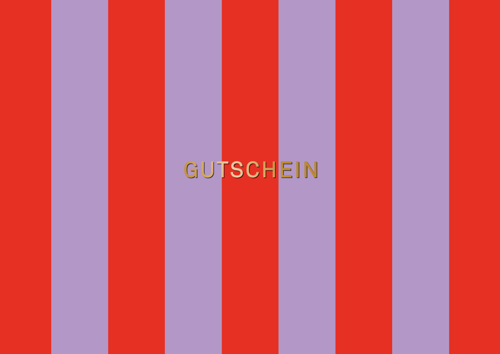 Postkarte - Designfräulein - OroLumi - xmas Gutschein stripes