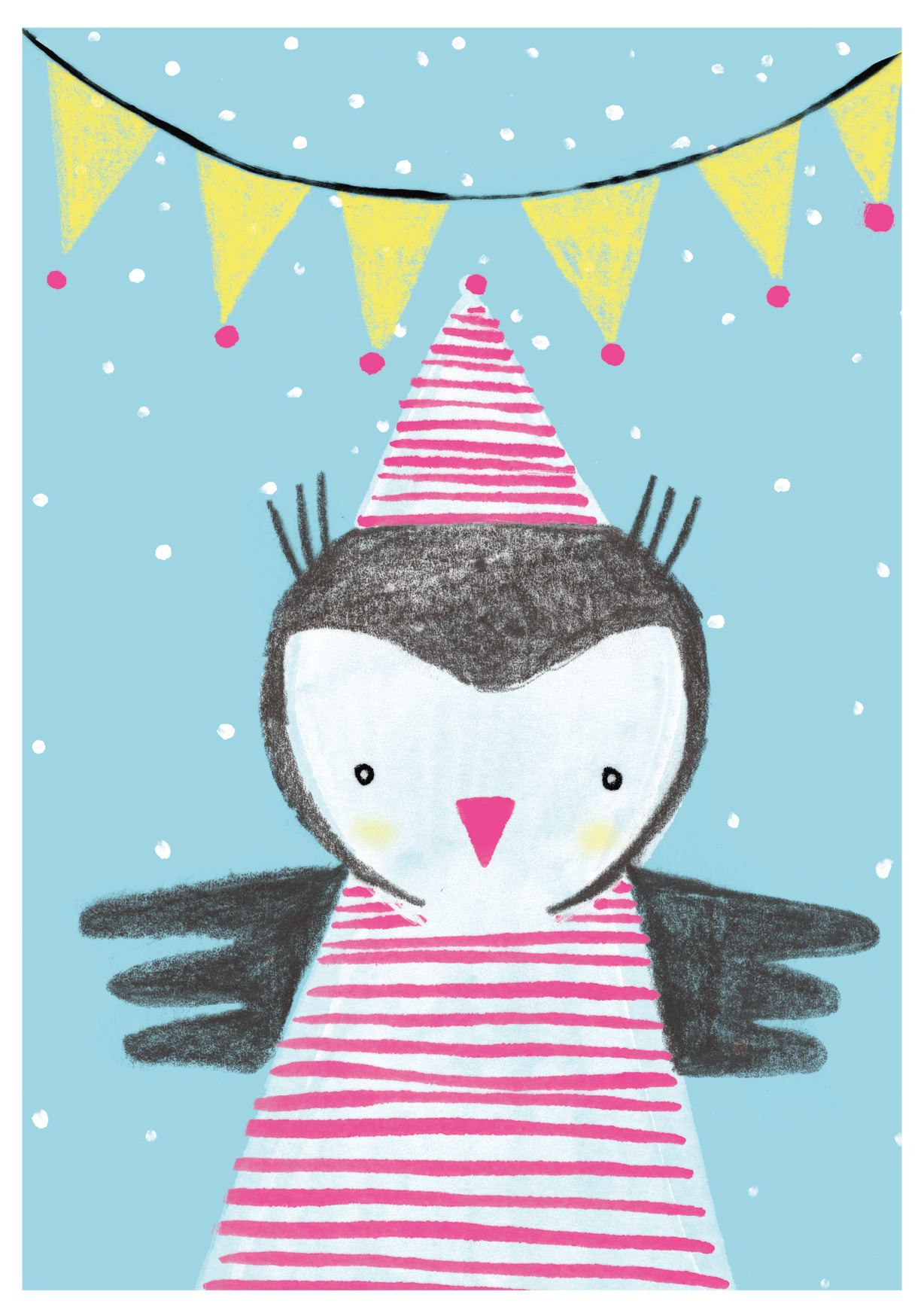 Postkarte - schönegrüsse - Pinguin-Fest