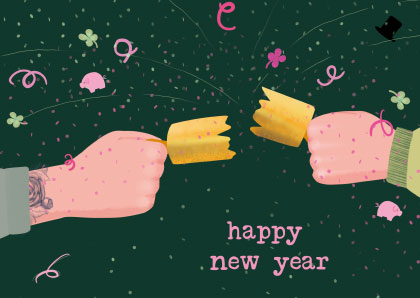 Postkarte - Toni Starck - Party Cracker