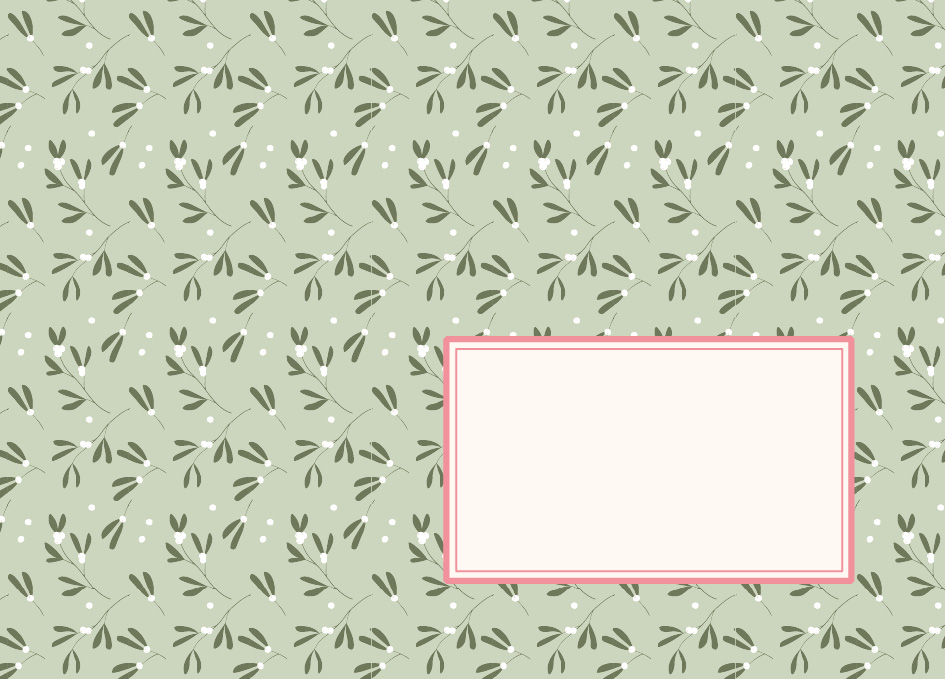 *Umschlag - Toni Starck Pattern - Light Mistletoes