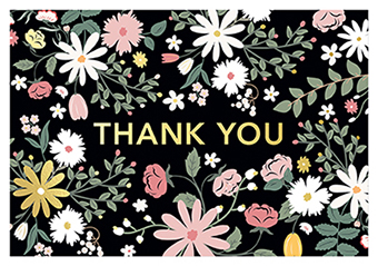 Klappkarte - La Card - Thank you Flowers