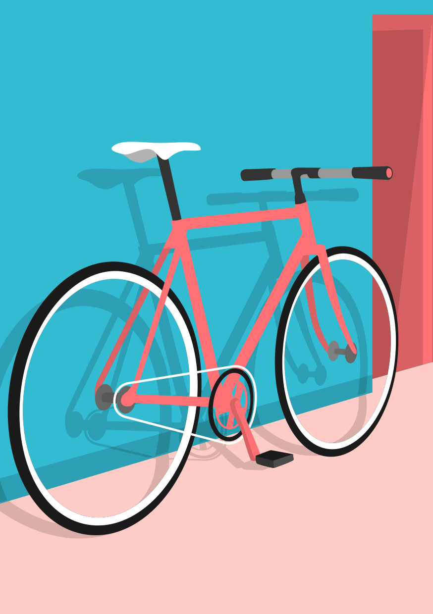 ArtPrint A5 - Modern Art - Fixie Ball