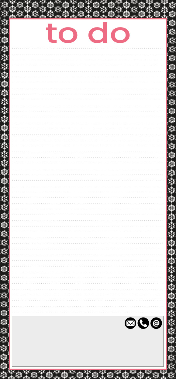 Block DIN lang - Toni Starck Pattern - Black elegance Block DIN lang - Toni Starck Pattern - Black elegance