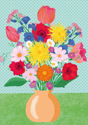 Postkarte - Toni Starck - Summer bouquet