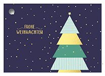 Geschenkanhänger - Bäumchen gestreift