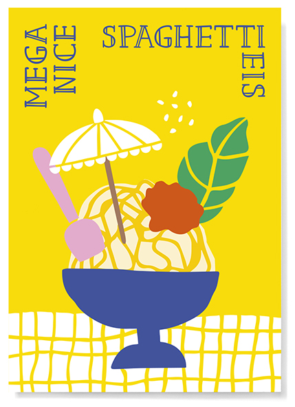 Postkarte - familytree - Spaghettieis Postkarte - familytree - Spaghettieis