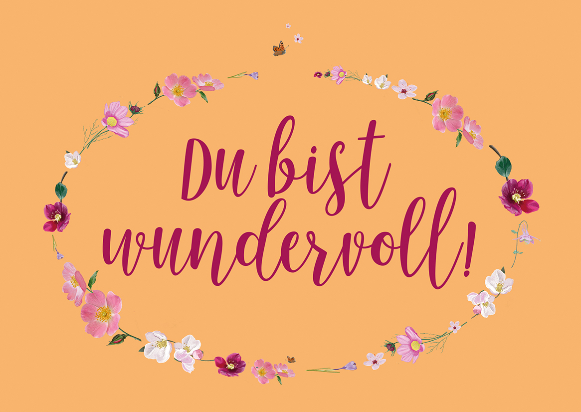Postkarte - m-illu - Wundervoll