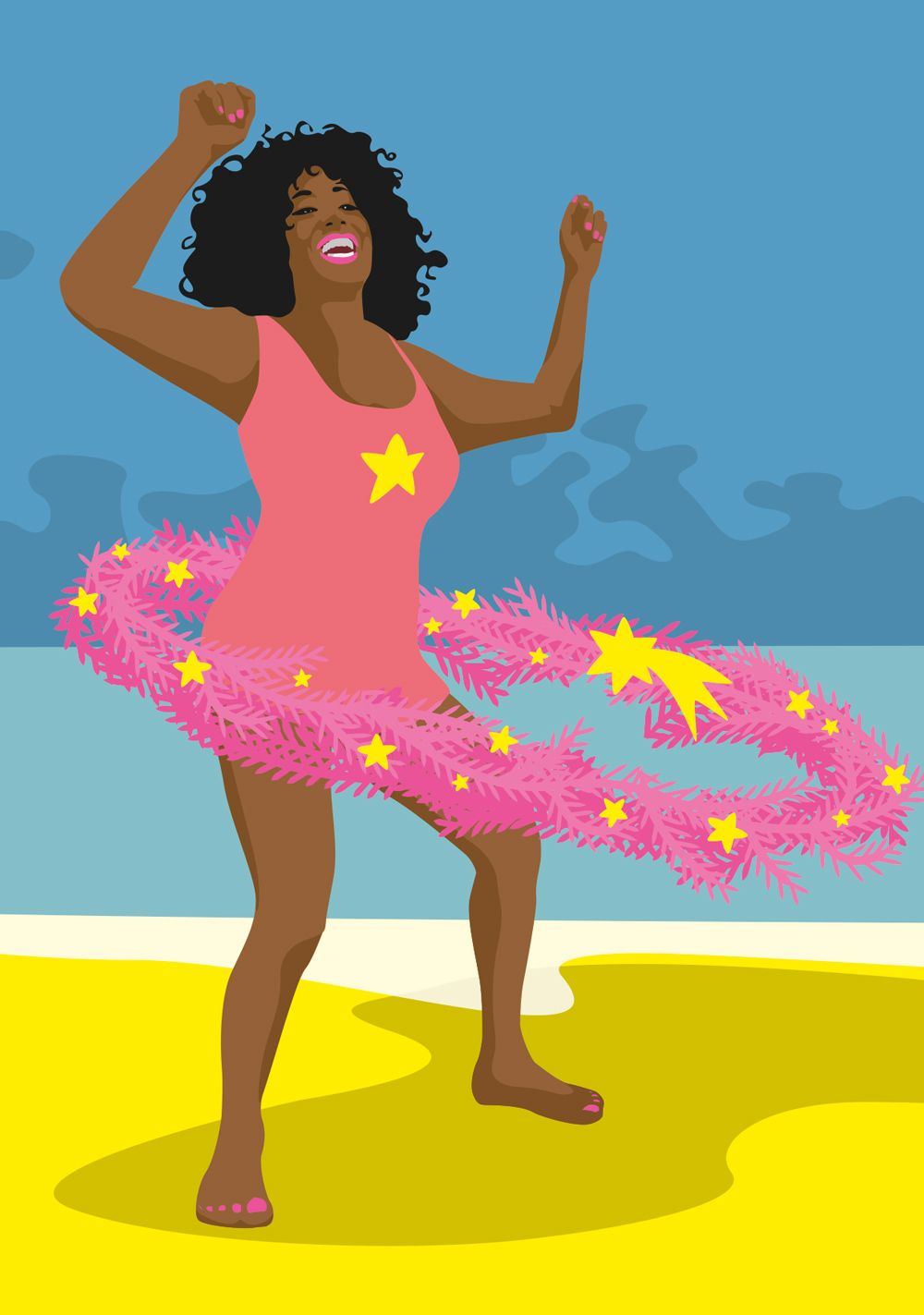 Postkarte - luminous - Hula Hoop