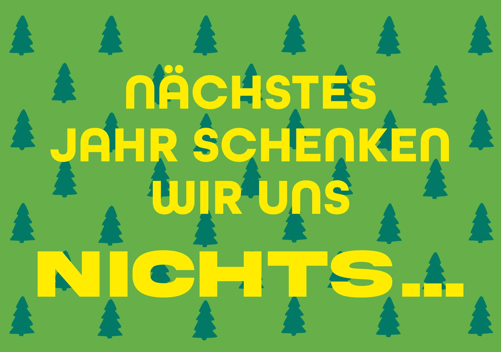 Postkarte - luminous - Keine Geschenke