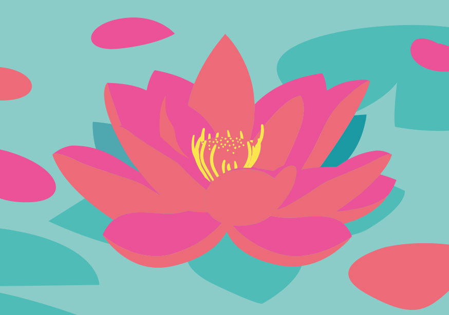 Postkarte - happiness - Lotus Flower Postkarte - happiness - Lotus Flower