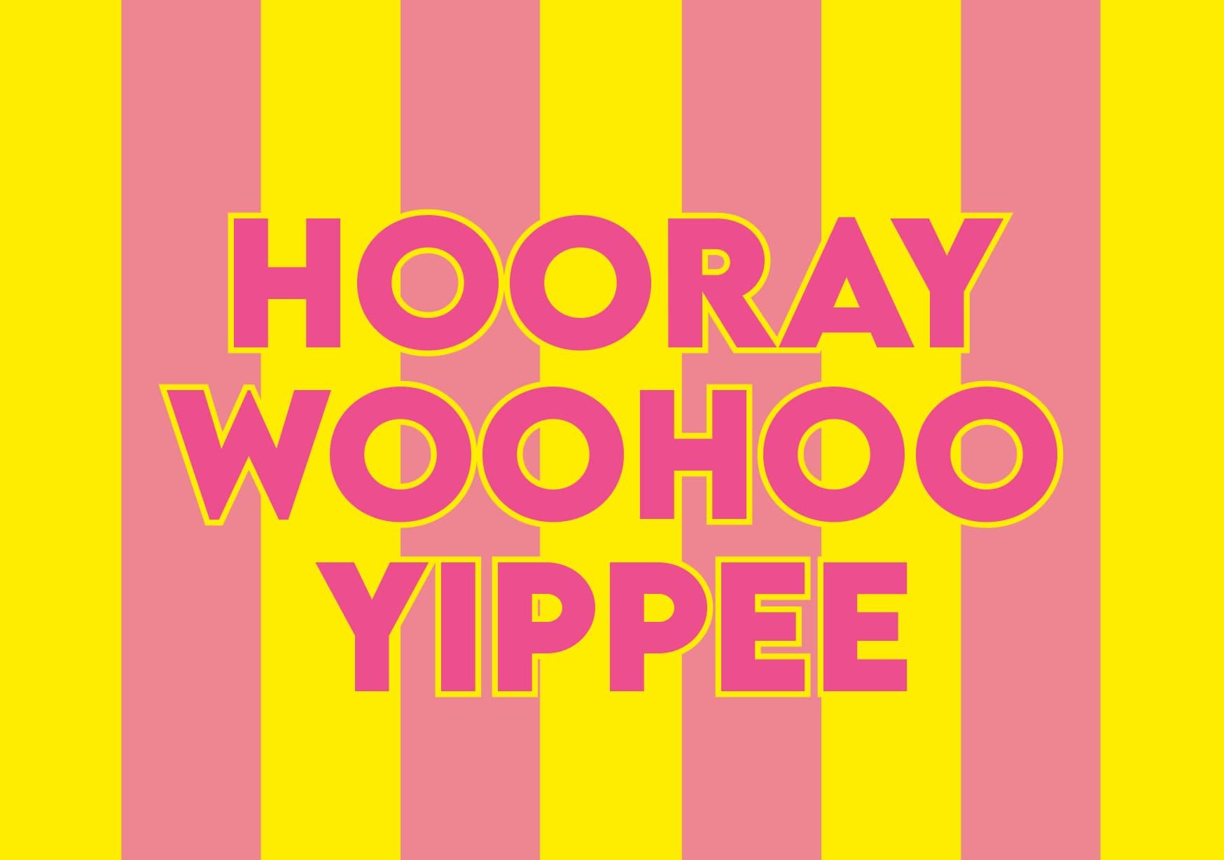 Postkarte - happy wrong - HOORAY