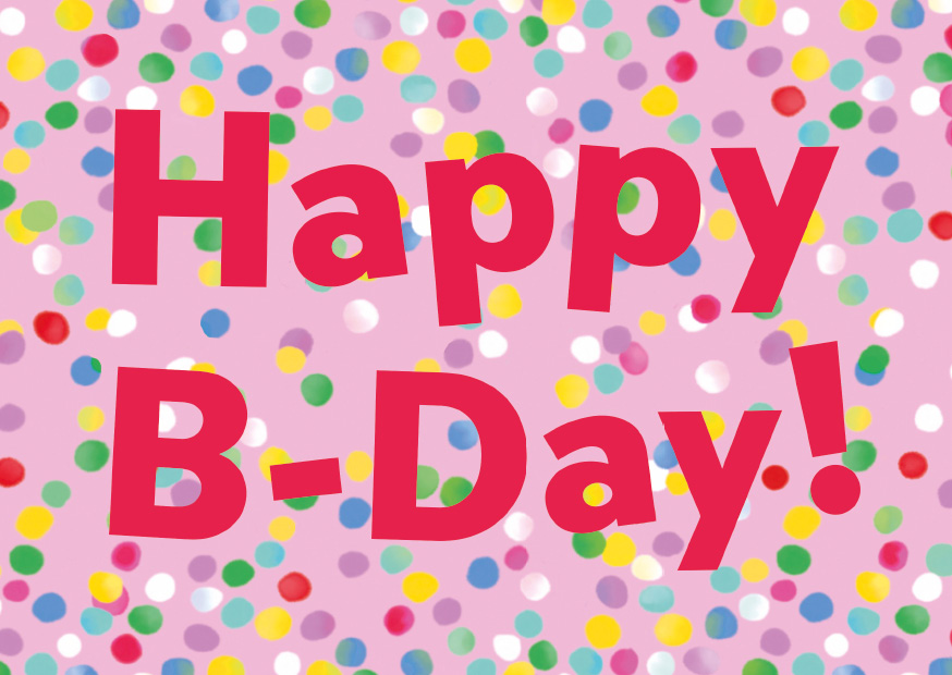 Postkarte - m-illu - Happy B-Day Postkarte - m-illu - Happy B-Day