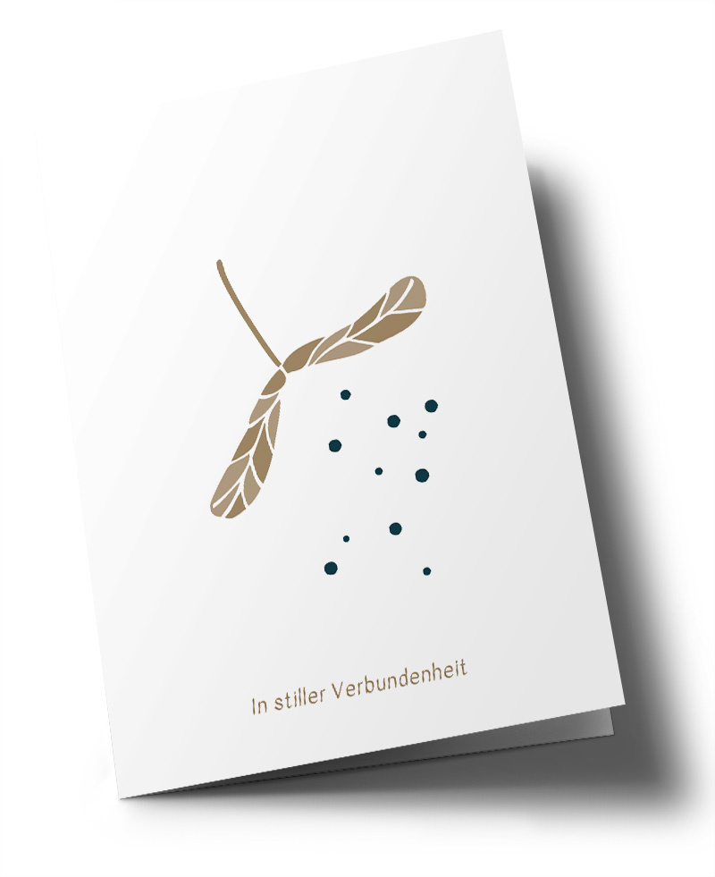 Klappkarte - familytree - In stiller Verbundenheit Klappkarte - familytree - In stiller Verbundenheit