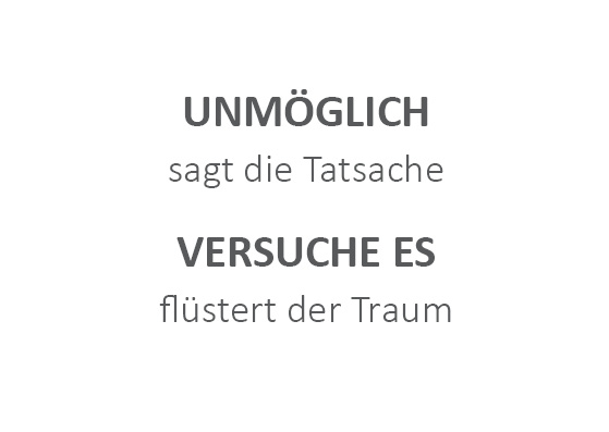 Postkarte - Wortsinn - Unmöglich sagt die Tatsache...