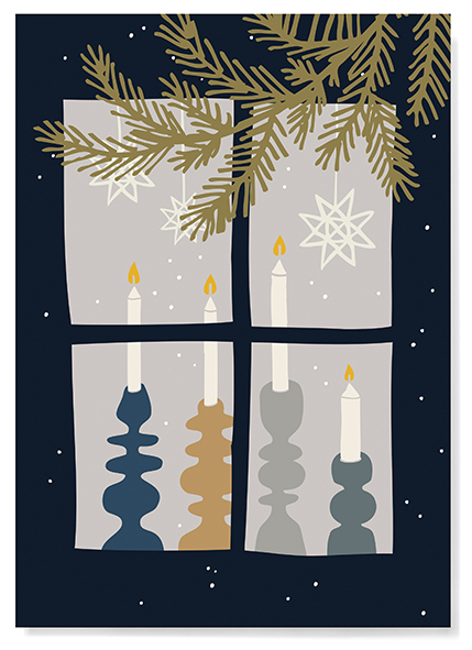 Postkarte - familytree - Weihnachten zuhause