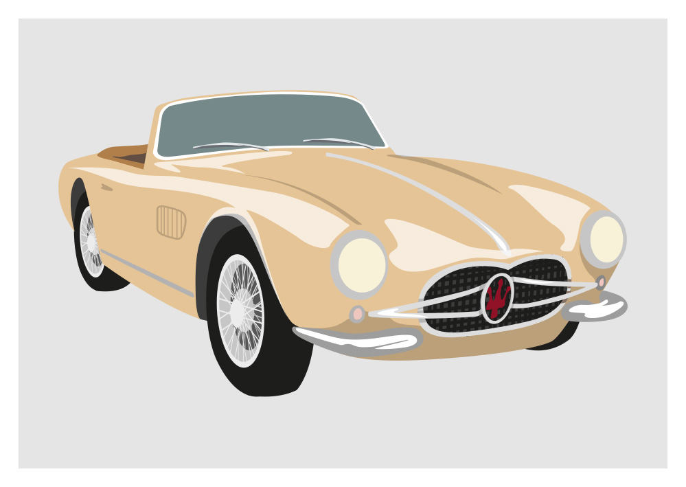 Postkarte - Maserati 1957