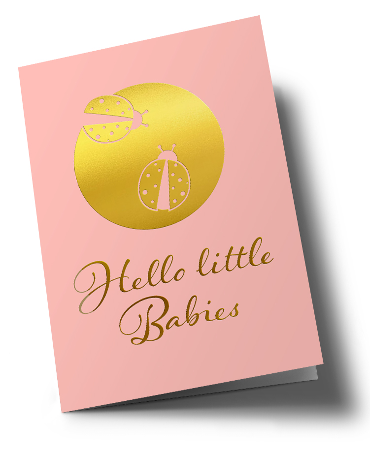 Klappkarte C6 - pure - Hello little Babies Klappkarte C6 - pure - Hello little Babies