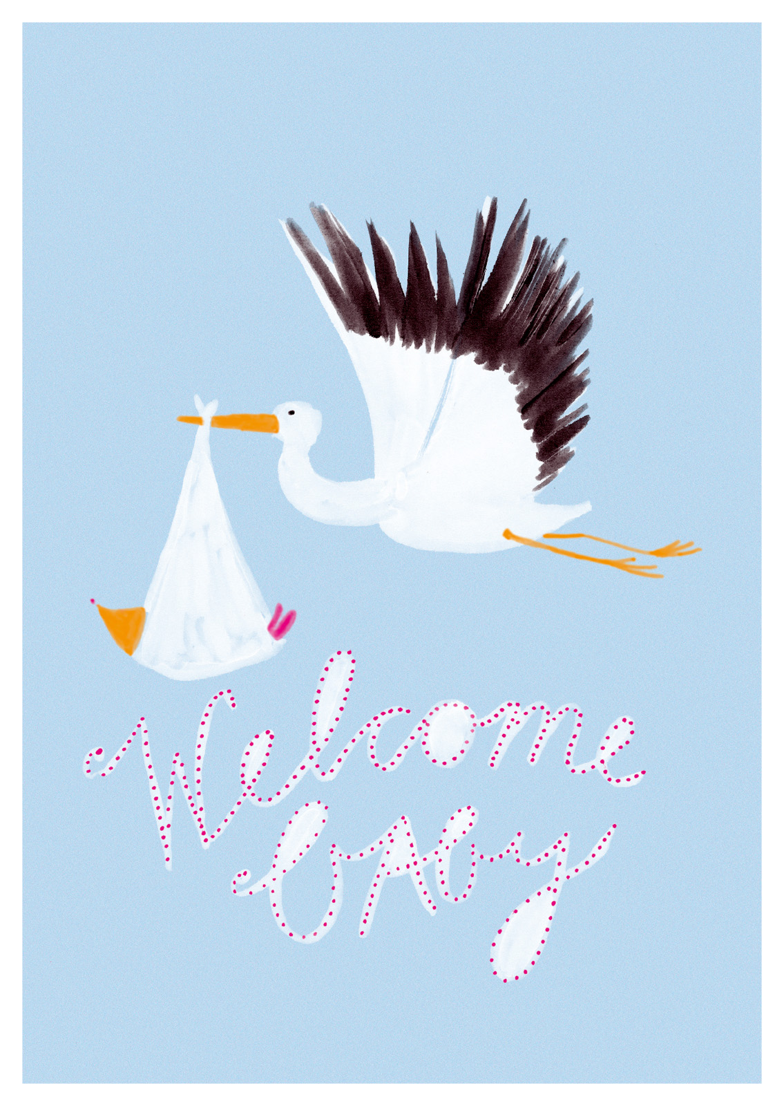 Postkarte - schönegrüsse - Happy - Welcome Baby