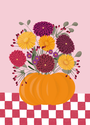 Postkarte - Toni Starck - Pumpkin Flowers Postkarte - Toni Starck - Pumpkin Flowers