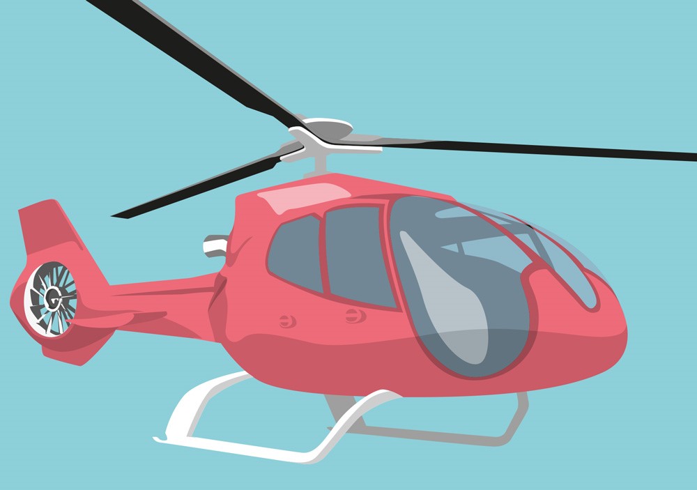 Postkarte - luminous - Helicopter