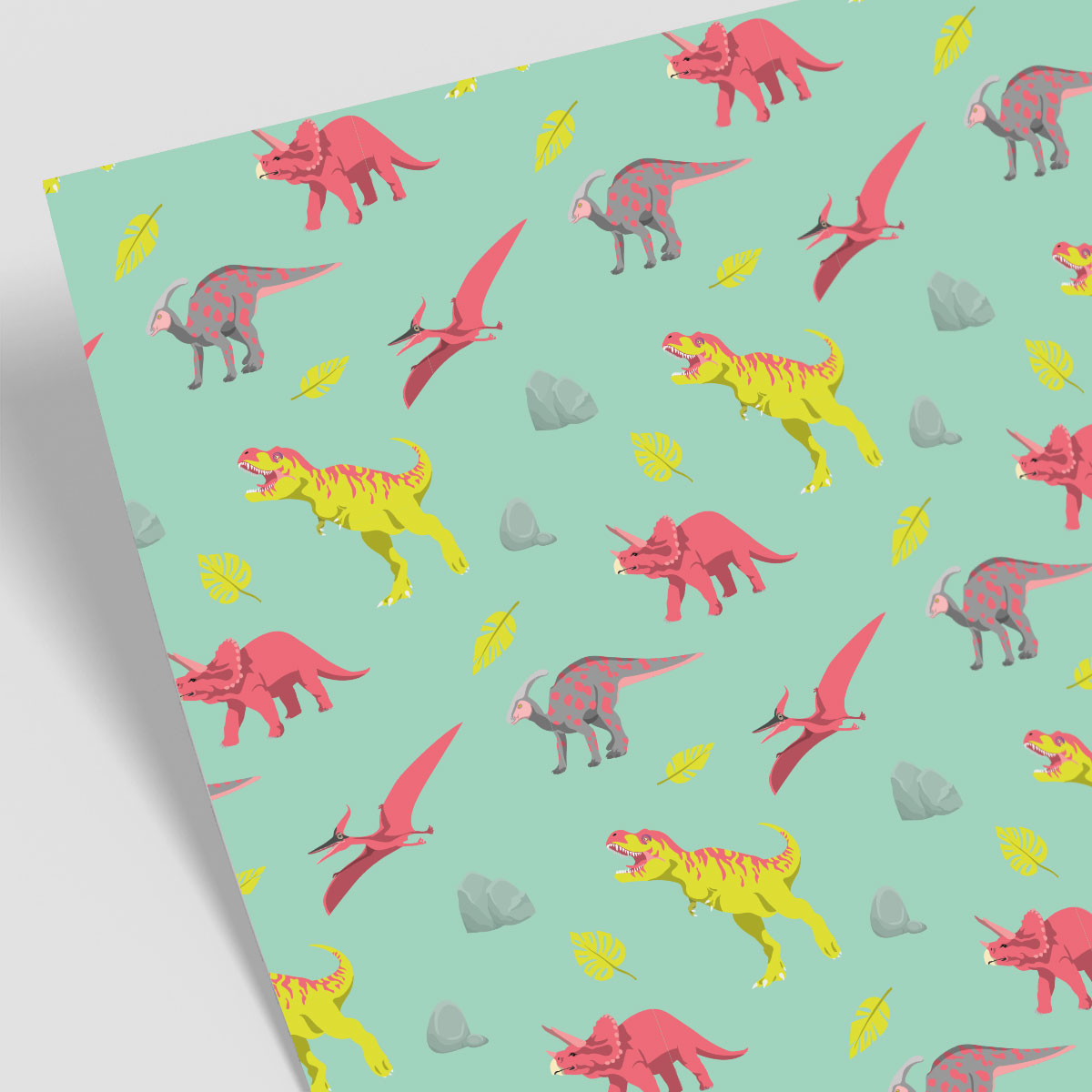 Geschenkpapier - neonstyle - Dinos