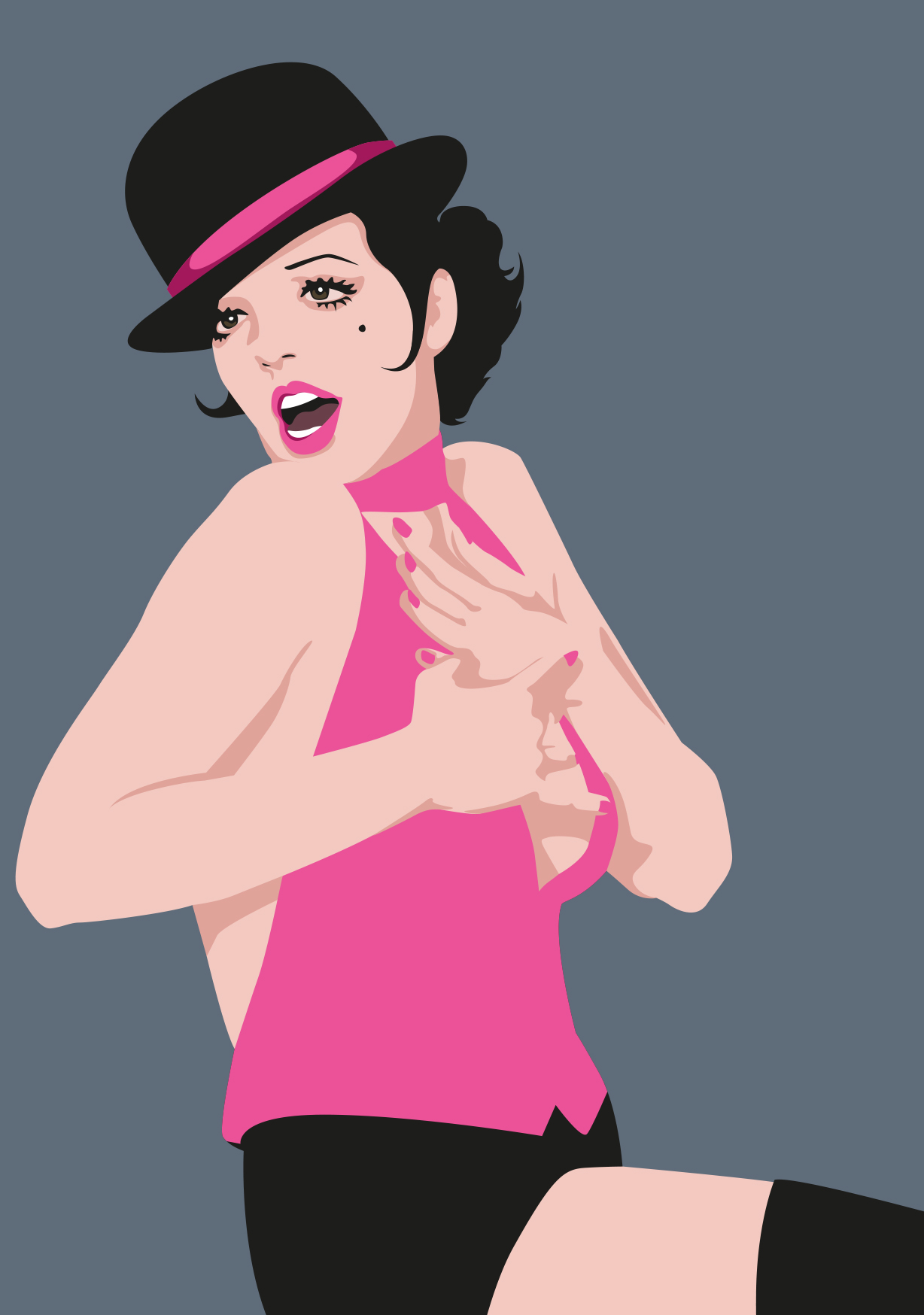 Postkarte - pop art new generation - Musical star