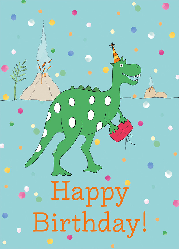 Postkarte - m-illu - Dino Birthday